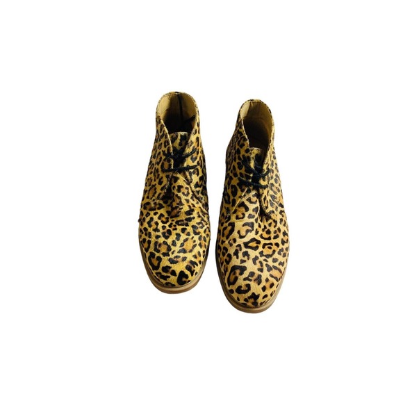 Hush Puppies Womens Moyen Leather Calf Hair Leopard Bootie Boots Size 8.5 - Picture 2 of 10
